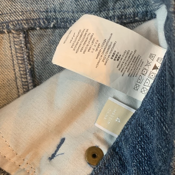 Michael Kors Patchwork Jeans Sz 4 frayed hem - Picture 5 of 12